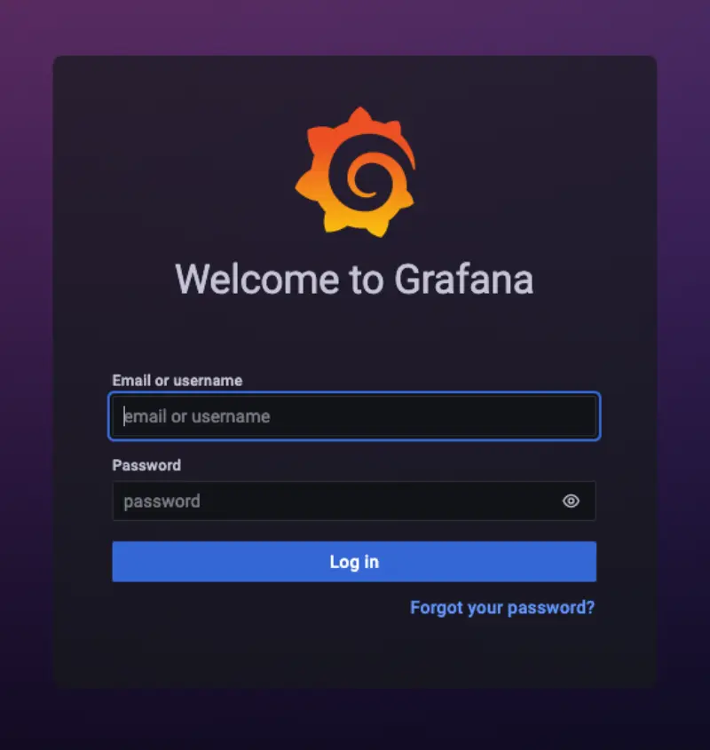 Grafana dashboard